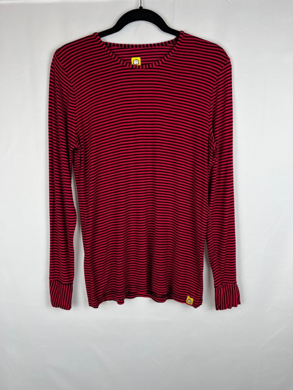WonderWink Red and Black Striped‎ Long Sleeve Underscrub Shirt